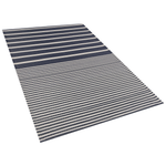 Outdoor Teppich dunkelblau 120 x 180 cm Streifenmuster Kurzflor HALDIA