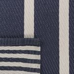 Outdoor Teppich dunkelblau 120 x 180 cm Streifenmuster Kurzflor HALDIA