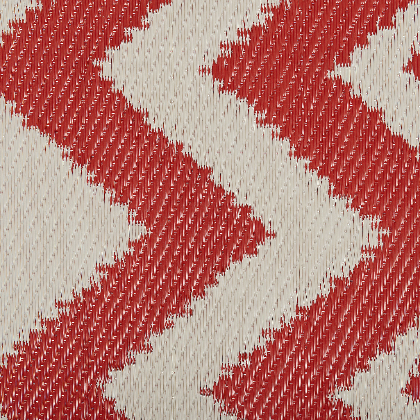 Outdoor Teppich rot 120 x 180 cm ZickZack-Muster Kurzflor DEWAS