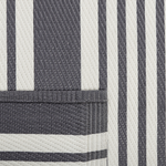 Outdoor Teppich schwarz-hellgrau 120 x 180 cm Streifenmuster DELHI