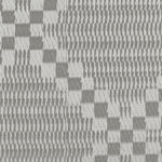 Outdoor Teppich grau 60 x 105 cm kariertes Muster Kurzflor JALNA