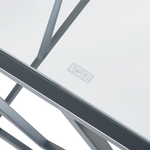 Beistelltisch Glas silber quadratisch 50 x 50 cm ORLAND