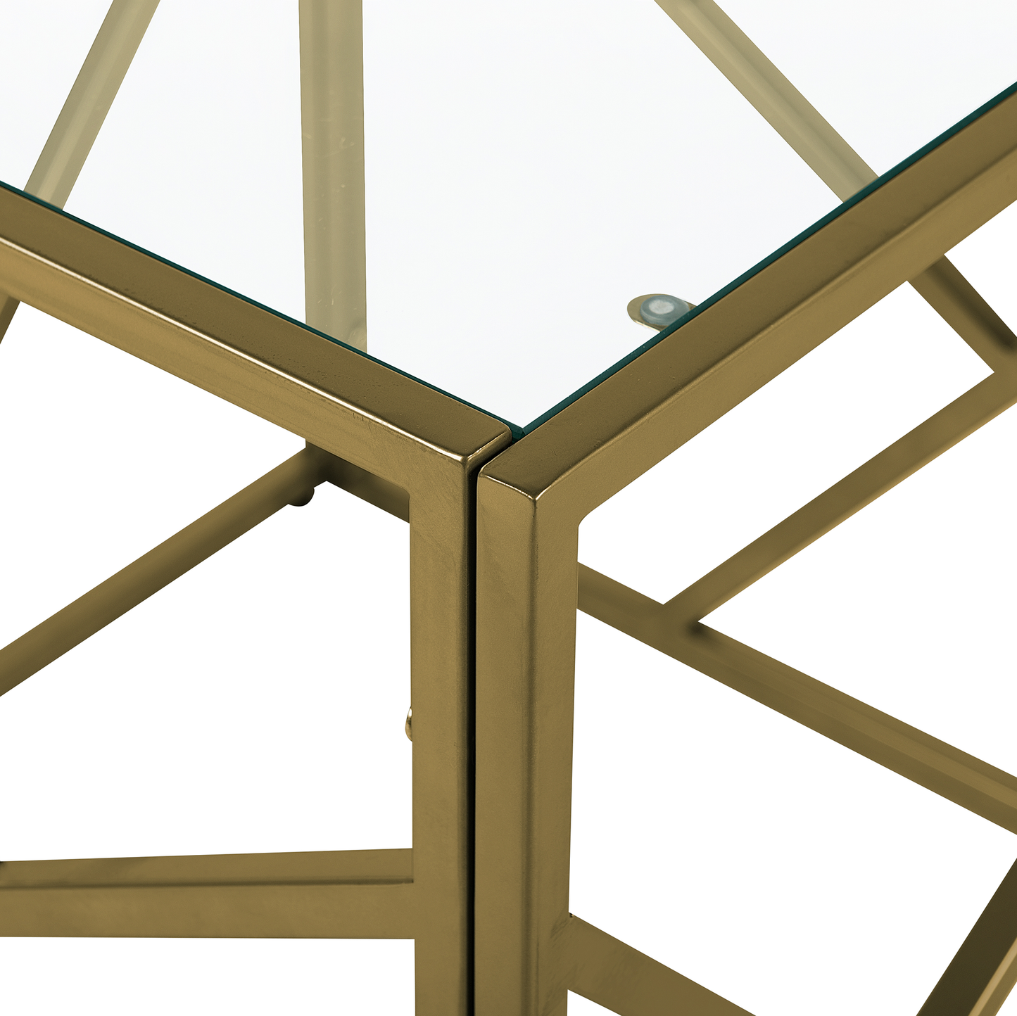 Beistelltisch Glas gold quadratisch 50 x 50 cm ORLAND