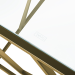 Beistelltisch Glas gold quadratisch 50 x 50 cm ORLAND