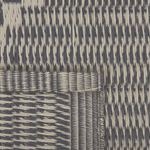 Outdoor Teppich taupe 60 x 105 cm kariertes Muster Kurzflor JALNA