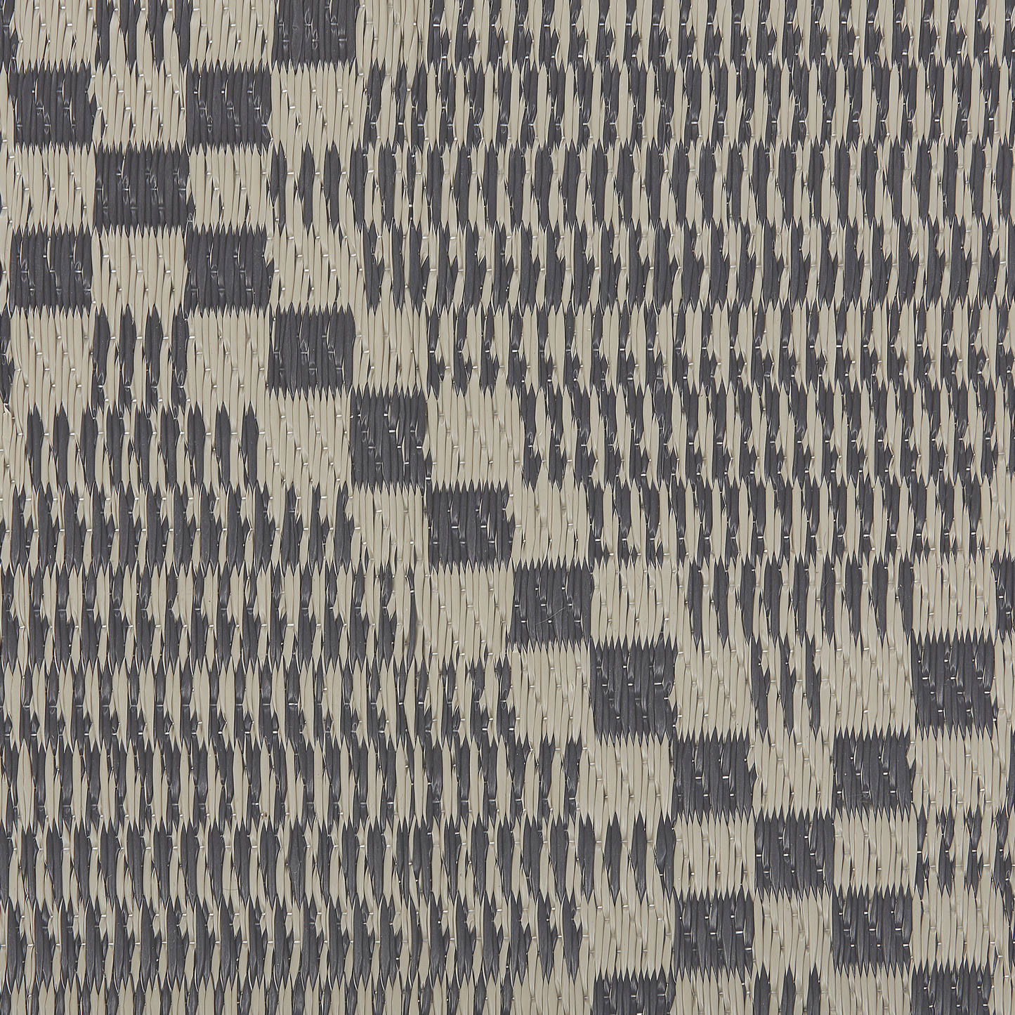 Outdoor Teppich taupe 60 x 105 cm kariertes Muster Kurzflor JALNA