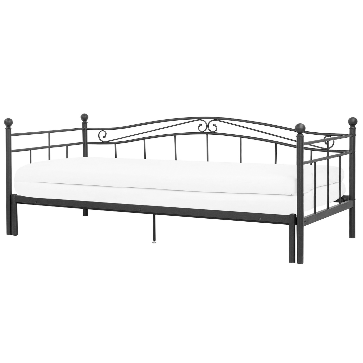 Ausziehbett Metall TULLE 80 x 200 cm Schwarz