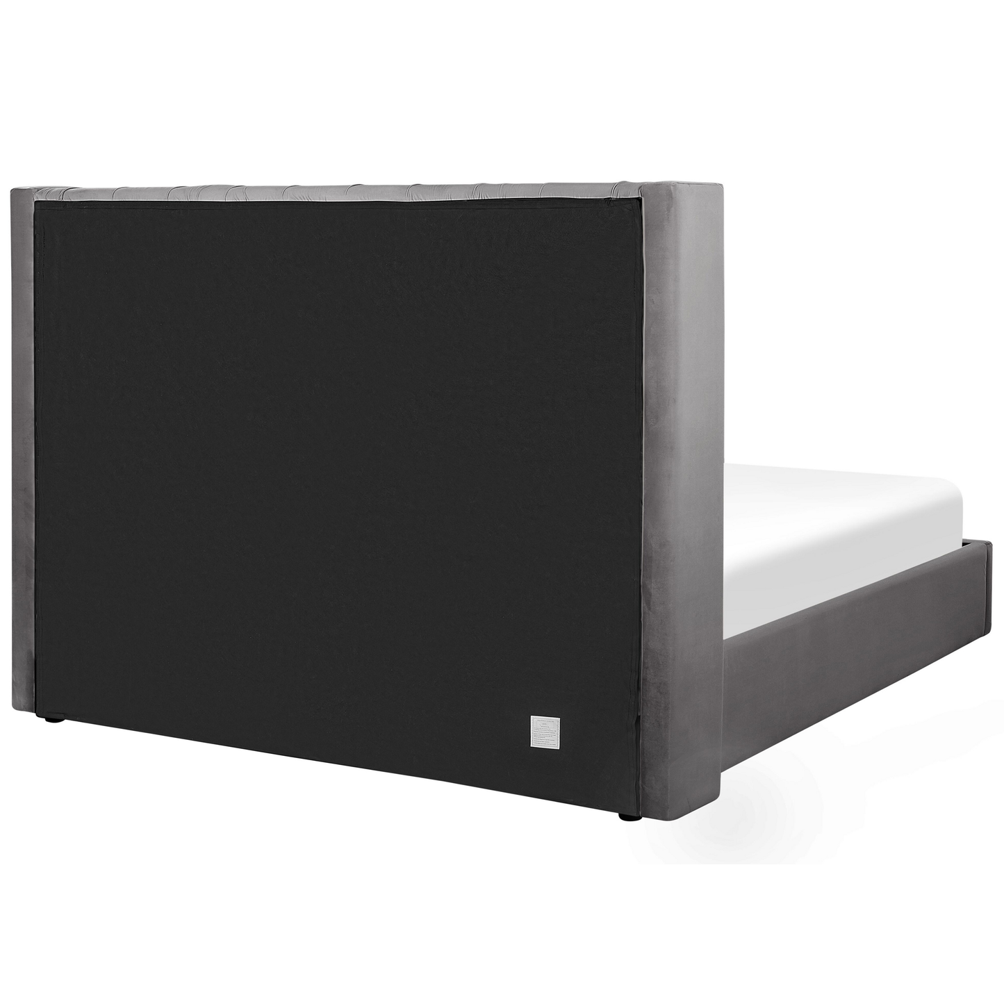 Bett mit Stauraum Samtstoff LUBBON 180 x 200 cm Grau