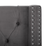 Bett mit Stauraum Samtstoff LUBBON 180 x 200 cm Grau