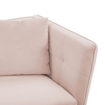 3-Sitzer Sofa Samtstoff pastellrosa mit goldenen Beinen FREDERICA