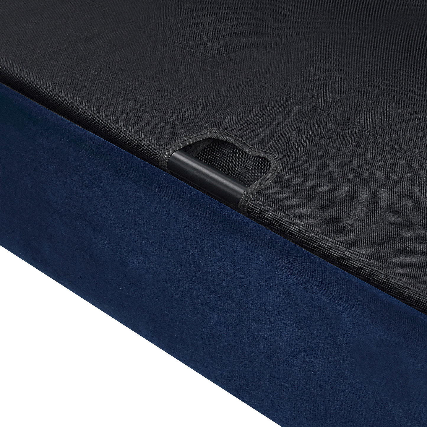 Schlafsofa 3-Sitzer Samtstoff marineblau CHESTERFIELD