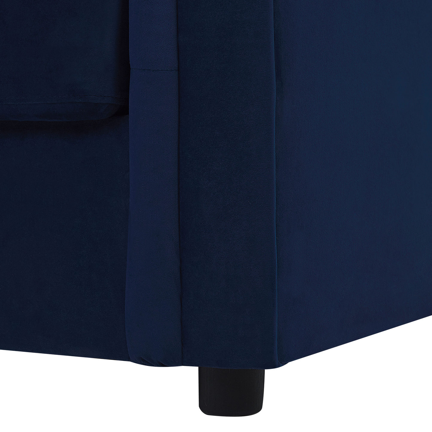 Schlafsofa 3-Sitzer Samtstoff marineblau CHESTERFIELD