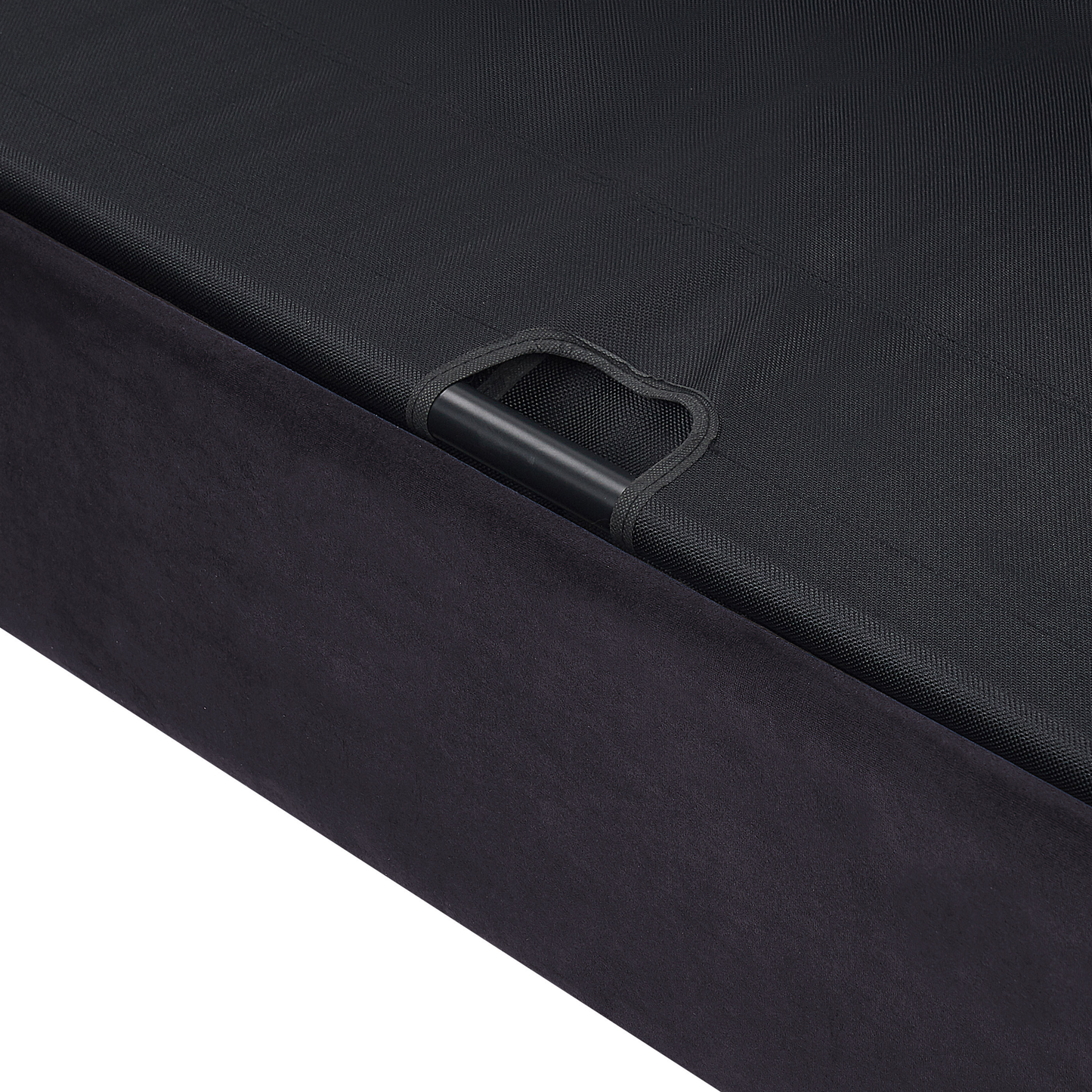 Schlafsofa 3-Sitzer Samtstoff schwarz CHESTERFIELD