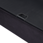 Schlafsofa 3-Sitzer Samtstoff schwarz CHESTERFIELD