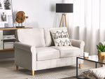 2-Sitzer Sofa Samtstoff helles Beige RONNEBY