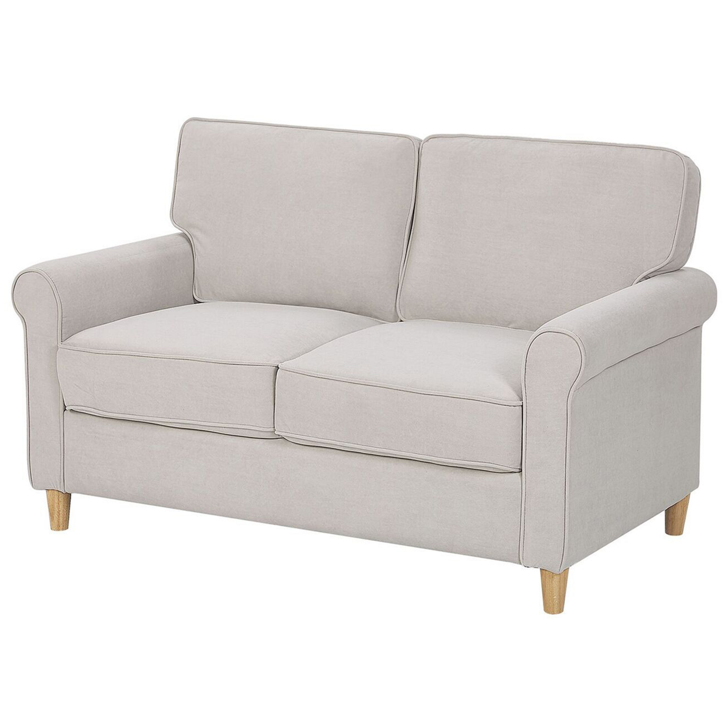 2-Sitzer Sofa Samtstoff helles Beige RONNEBY