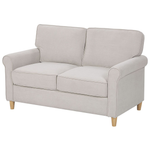 2-Sitzer Sofa Samtstoff helles Beige RONNEBY