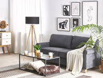 3-Sitzer Sofa Samtstoff dunkelgrau RONNEBY
