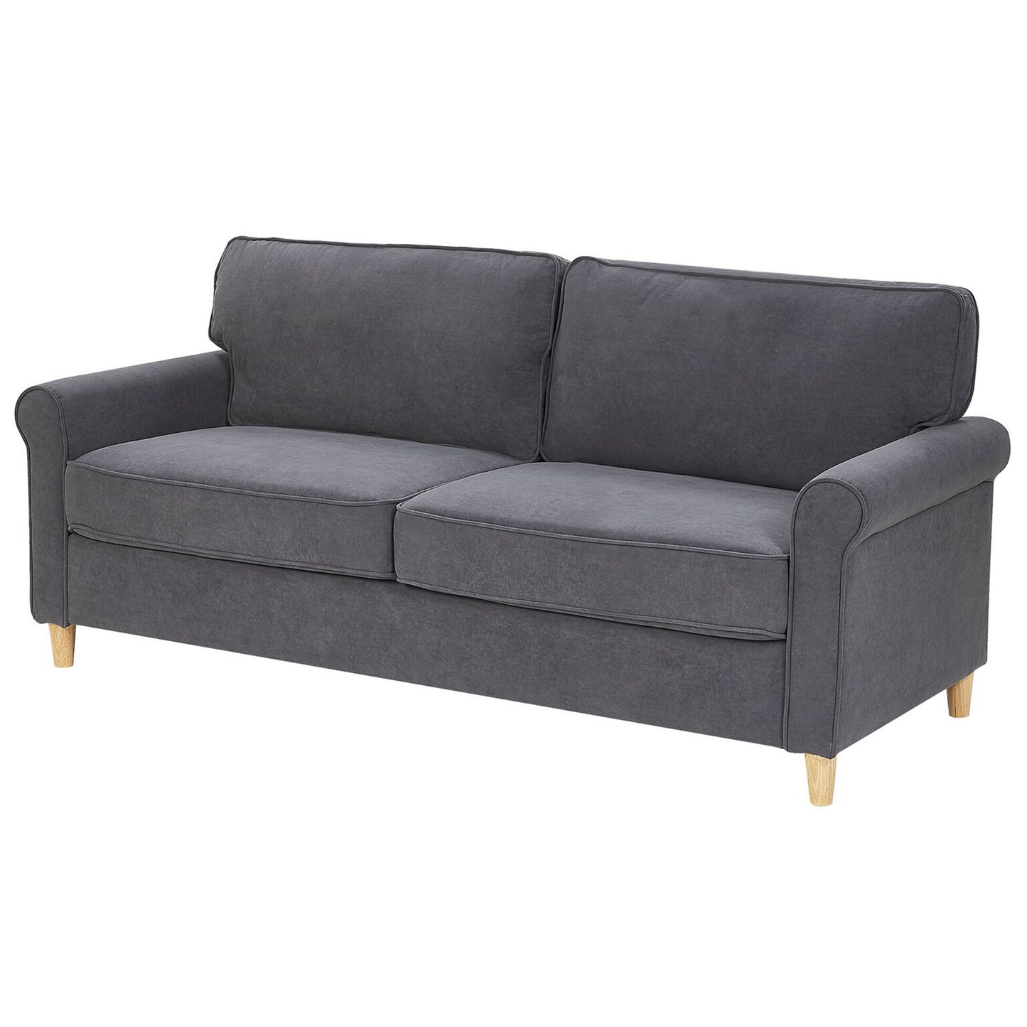 3-Sitzer Sofa Samtstoff dunkelgrau RONNEBY