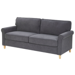 3-Sitzer Sofa Samtstoff dunkelgrau RONNEBY