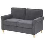 2-Sitzer Sofa Samtstoff dunkelgrau RONNEBY