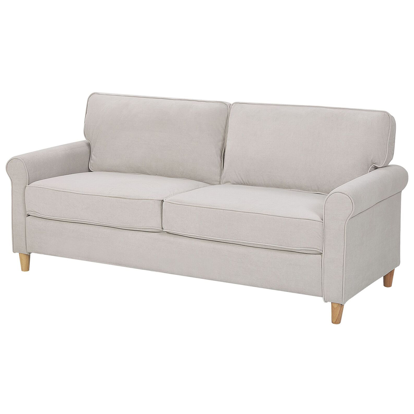 3-Sitzer Sofa Samtstoff helles Beige RONNEBY