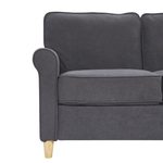 Sofa Set Samtstoff dunkelgrau 5-Sitzer RONNEBY