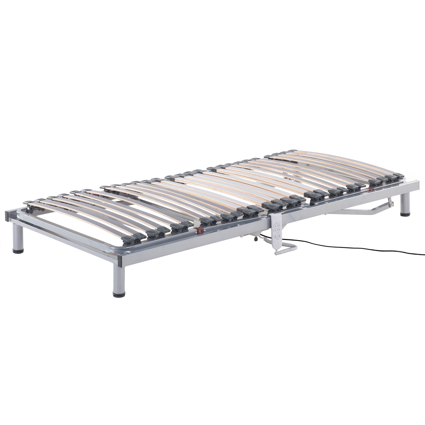 Lattenrost elektrisch verstellbar 2er Set COMFORT 180 x 200 cm Silber