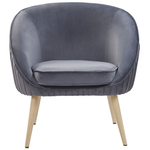 Sessel TROMSO Samtstoff Grau