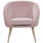 Sessel TROMSO Samtstoff Rosa