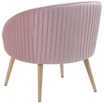 Sessel TROMSO Samtstoff Rosa