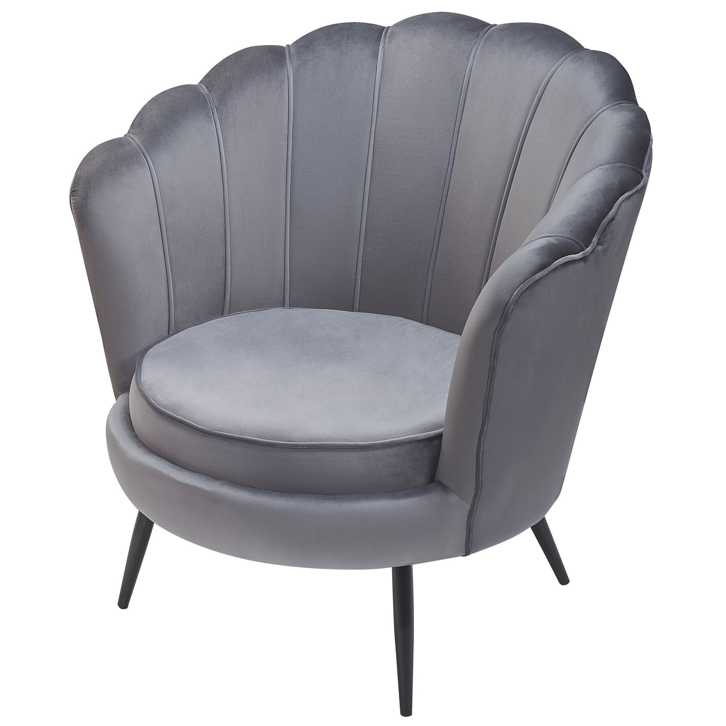 Sessel LOVIKKA Samtstoff Grau