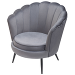 Sessel LOVIKKA Samtstoff Grau