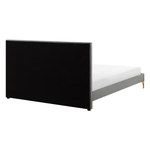 Bett mit Lattenrost Samtstoff LIMOUX 140 x 200 cm Grau