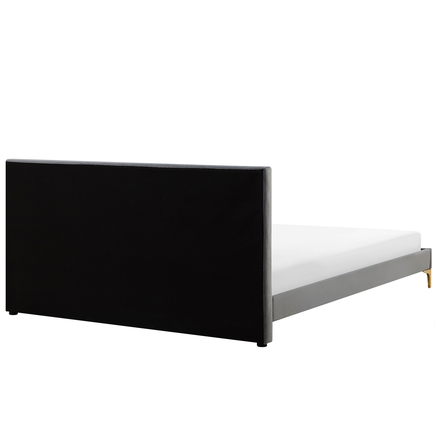 Bett mit Lattenrost Samtstoff LIMOUX 180 x 200 cm Grau