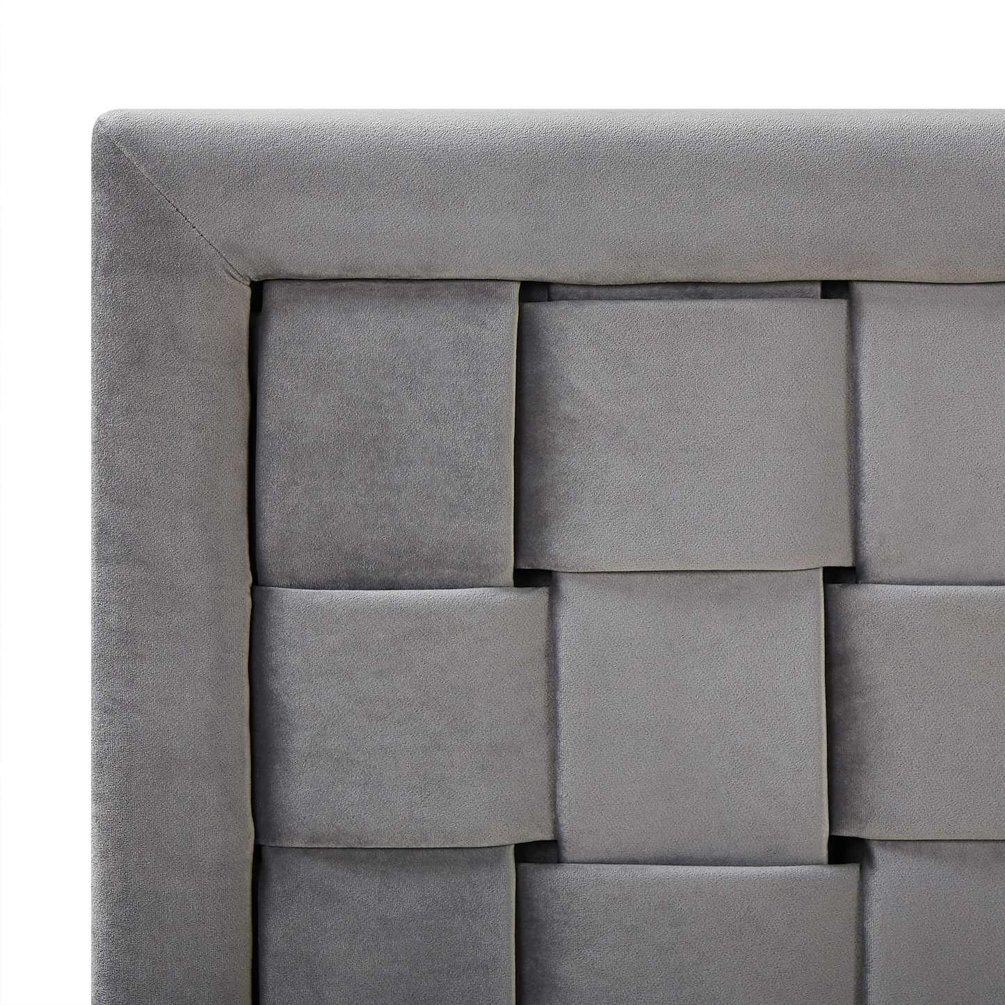 Bett mit Lattenrost Samtstoff LIMOUX 180 x 200 cm Grau
