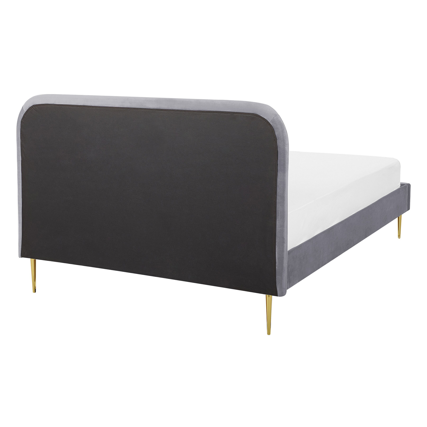 Bett mit Lattenrost Samtstoff FLAYAT 140 x 200 cm Grau