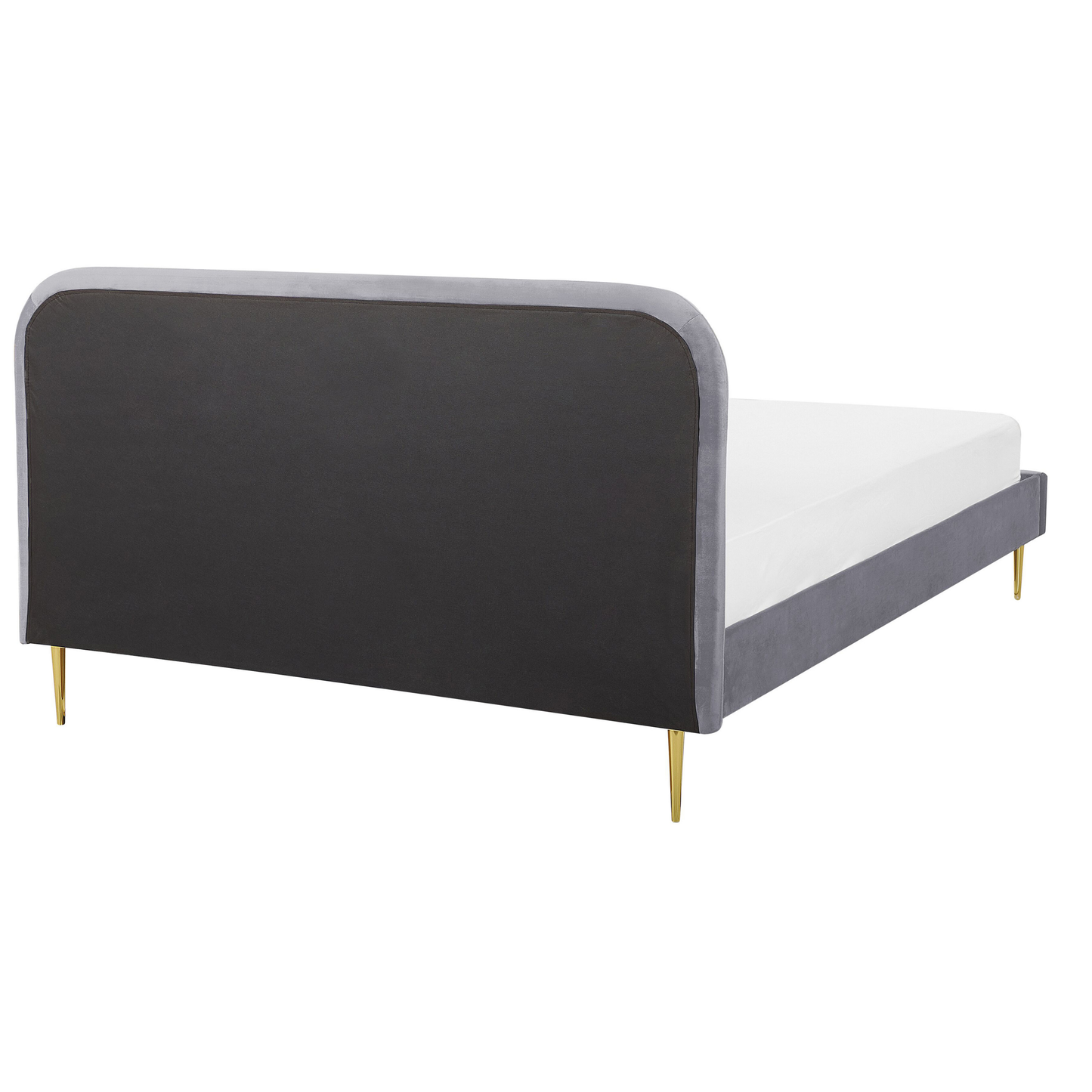 Bett mit Lattenrost Samtstoff FLAYAT 160 x 200 cm Grau
