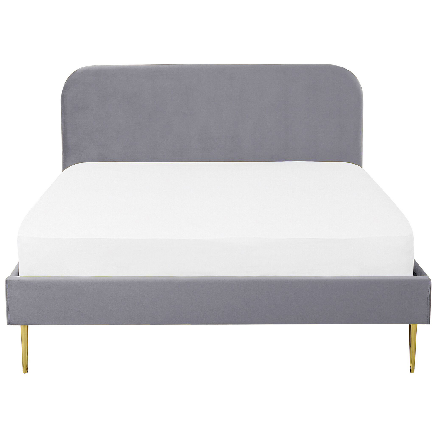 Bett mit Lattenrost Samtstoff FLAYAT 180 x 200 cm Grau