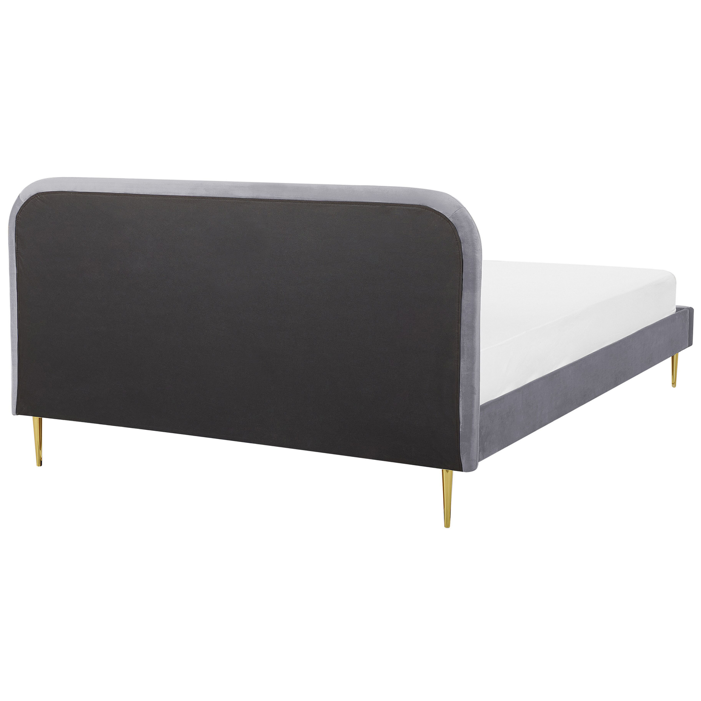 Bett mit Lattenrost Samtstoff FLAYAT 180 x 200 cm Grau