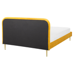 Bett mit Lattenrost Samtstoff FLAYAT 160 x 200 cm Gelb