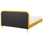 Bett mit Lattenrost Samtstoff FLAYAT 180 x 200 cm Gelb