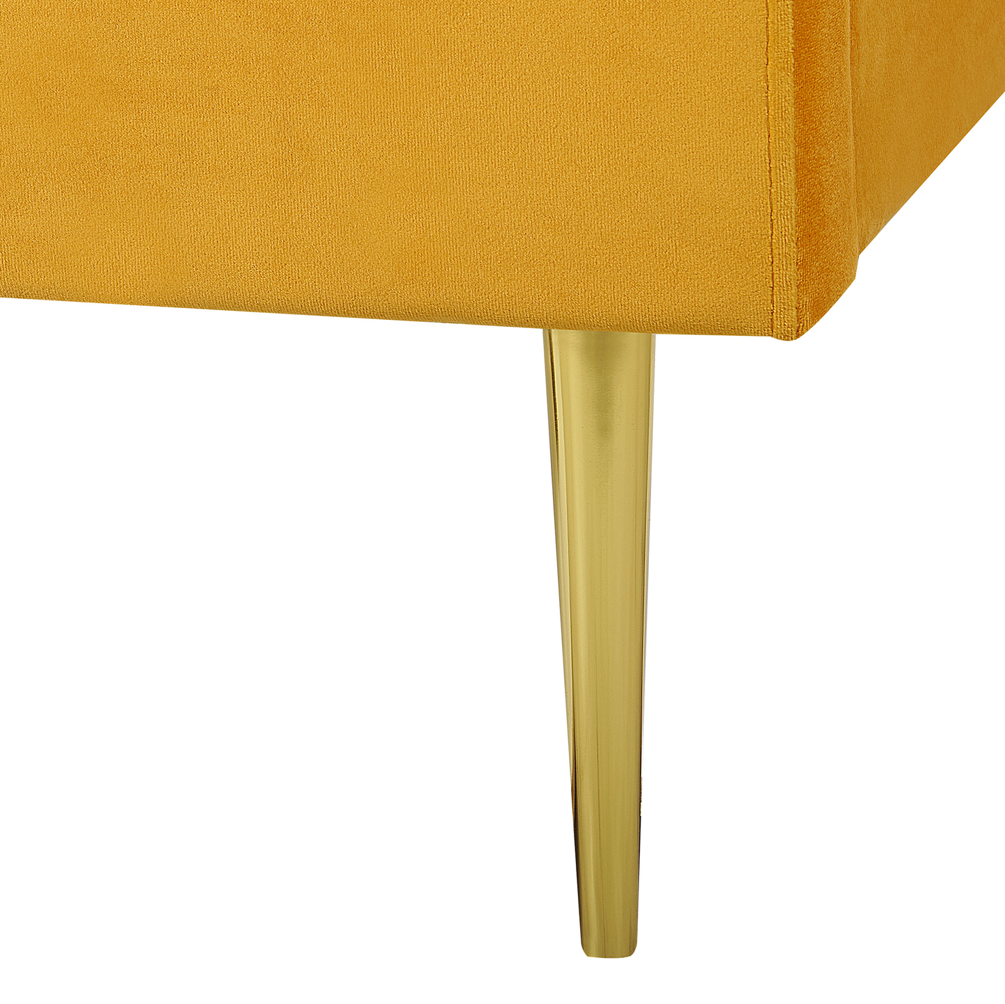 Bett mit Lattenrost Samtstoff FLAYAT 180 x 200 cm Gelb