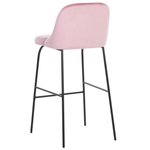 Set mit 2 Barstühlen NEKOMA Samtstoff Rosa