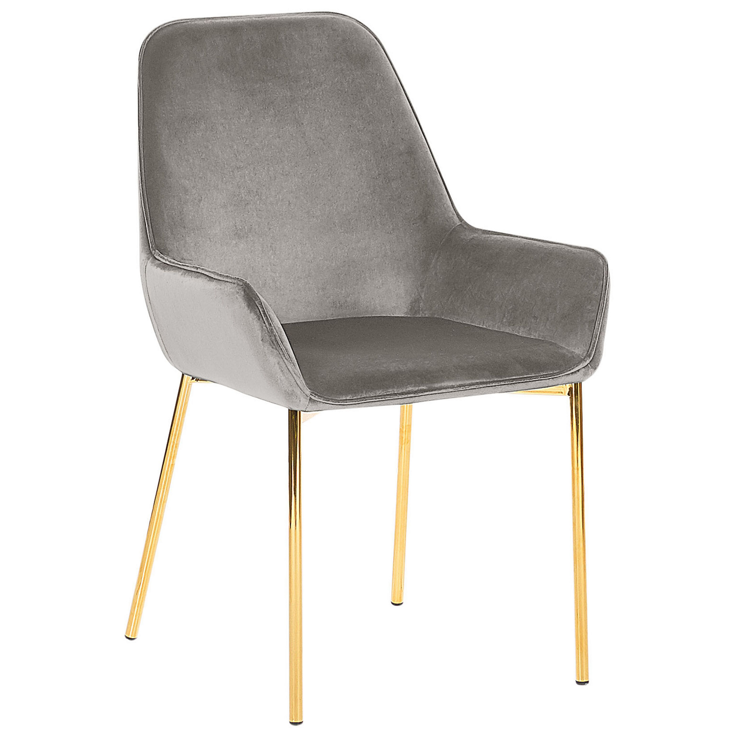 Esszimmerstuhl 2er Set LOVERNA Samtstoff Grau