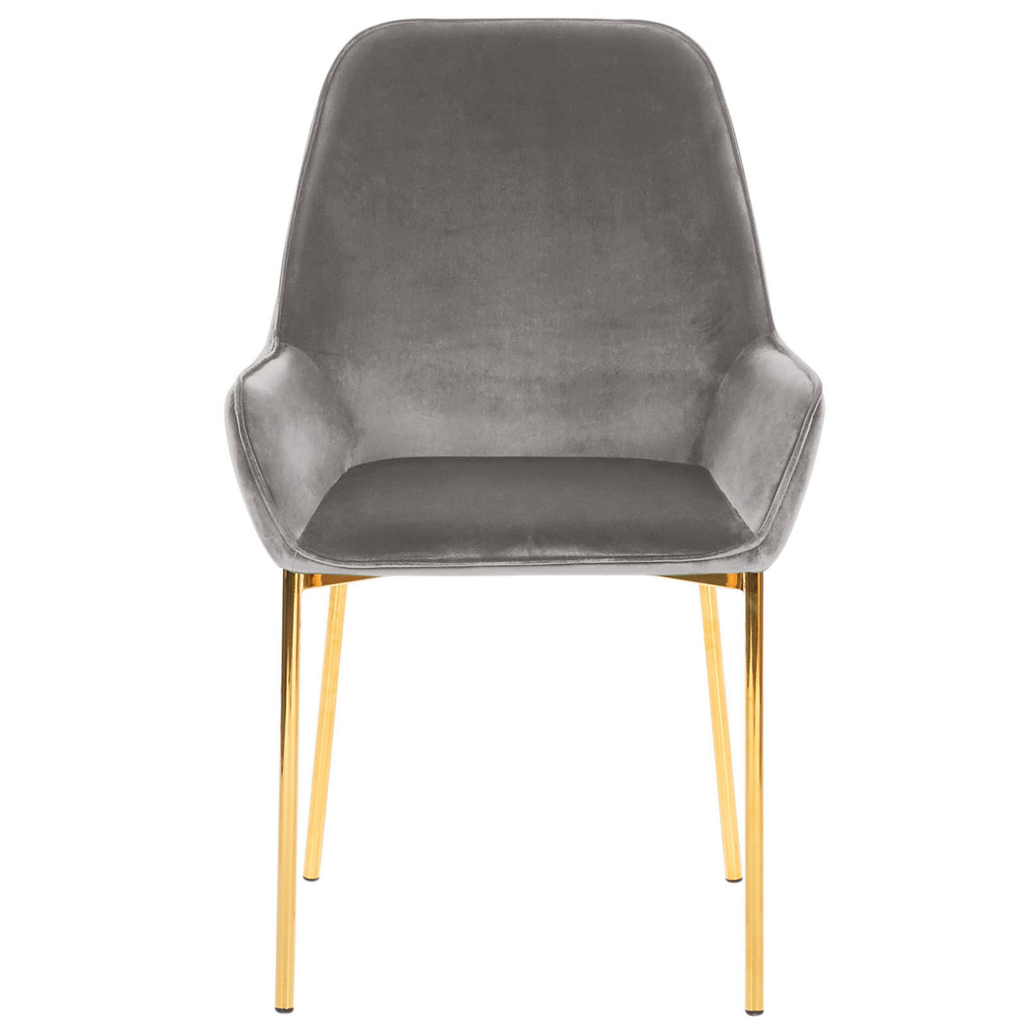 Esszimmerstuhl 2er Set LOVERNA Samtstoff Grau