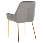 Esszimmerstuhl 2er Set LOVERNA Samtstoff Grau