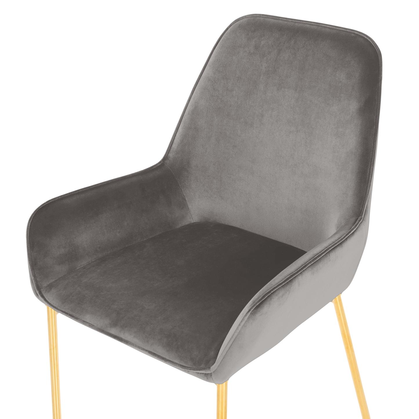 Esszimmerstuhl 2er Set LOVERNA Samtstoff Grau