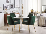 Esszimmerstuhl 2er Set LOVERNA Samtstoff Dunkelgrün