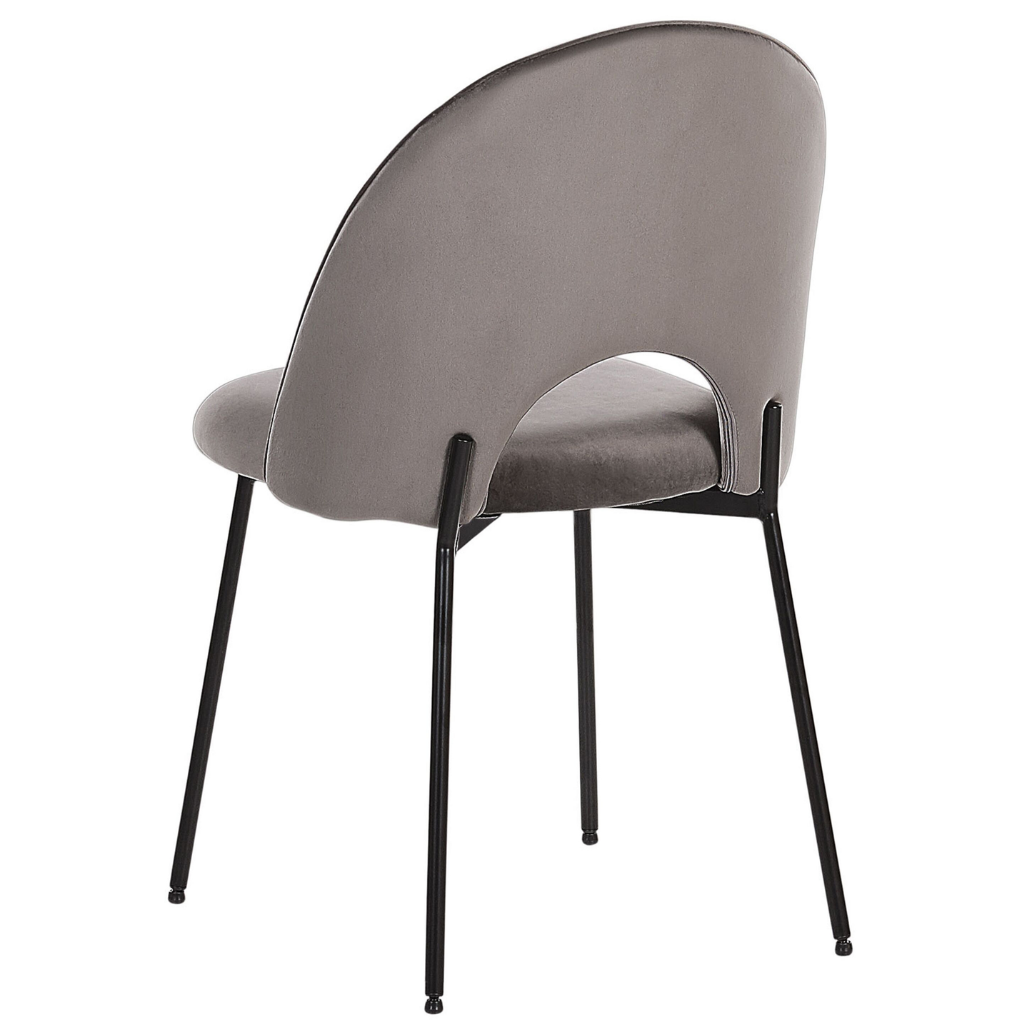 Esszimmerstuhl 2er Set COVELO Samtstoff Grau